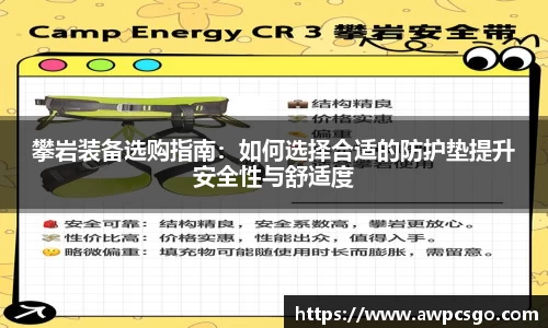 攀岩装备选购指南：如何选择合适的防护垫提升安全性与舒适度
